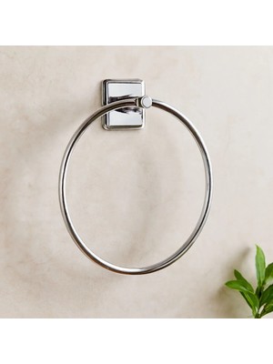 Ersert Ers- Yuvarlak Metal Yapışkanlı Banyo Havluluk