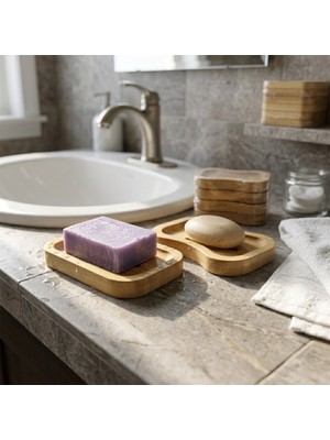 Ev Düzeni Fonksiyonel Dekoratiflik Bambu Su Süzgeçli Banyo Mutfak Katı Sabunluk Ahşap 115 cm