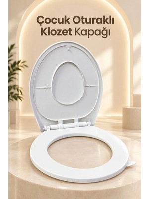 Ersert Ers- Çocuk Oturağı Entegre Beyaz Aile Klozet Kapağı