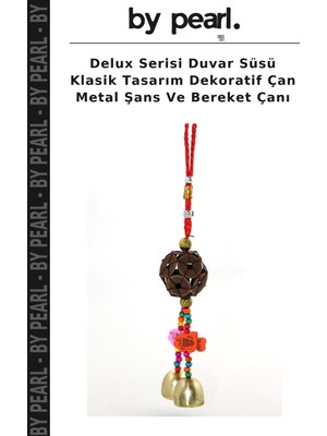 Delux Serisi Duvar Süsü Klasik Tasarım Dekoratif Çan Metal Şans ve Bereket Çanı