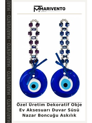 Özel Üretim Dekoratif Obje Ev Aksesuarı Duvar Süsü Nazar Boncuğu Askılık