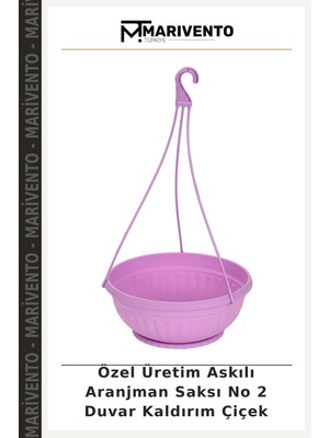 Özel Üretim Askılı Aranjman Saksı No 2 Duvar Kaldırım Çiçek