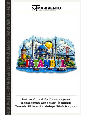 Hatıra Objesi Ev Dekorasyonu Dekorasyon Aksesuarı Istanbul Temalı Silikon Buzdolapı Süsü Magnet