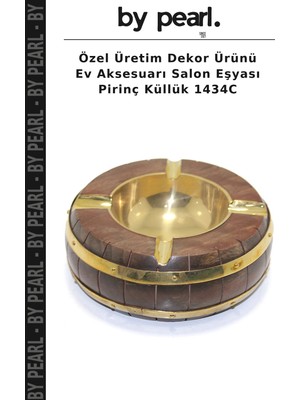 Özel Üretim Dekor Ürünü Ev Aksesuarı Salon Eşyası Pirinç Küllük 1434C