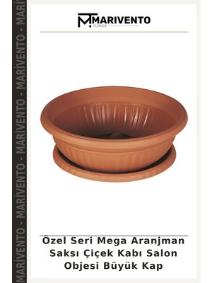 Özel Seri Mega Aranjman Saksı Çiçek Kabı Salon Objesi Büyük Kap