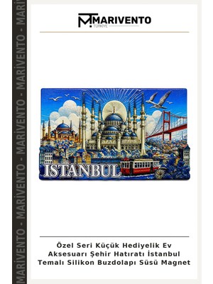 Özel Seri Küçük Hediyelik Ev Aksesuarı Şehir Hatıratı Istanbul Temalı Silikon Buzdolapı Süsü Magnet