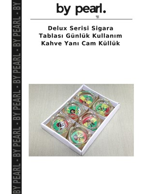Delux Serisi Sigara Tablası Günlük Kullanım Kahve Yanı Cam Küllük