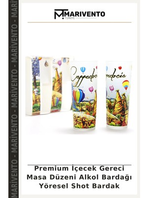 Premium Içecek Gereci Masa Düzeni Alkol Bardağı Yöresel Shot Bardak