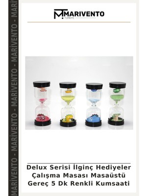 Delux Serisi Ilginç Hediyeler Çalışma Masası Masaüstü Gereç 5 Dk Renkli Kumsaati