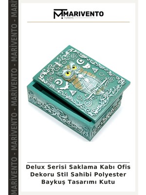 Delux Serisi Saklama Kabı Ofis Dekoru Stil Sahibi Polyester Baykuş Tasarımı Kutu