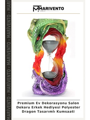 Premium Ev Dekorasyonu Salon Dekoru Erkek Hediyesi Polyester Dragon Tasarımlı Kumsaati