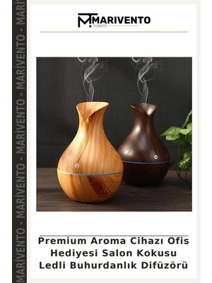 Premium Aroma Cihazı Ofis Hediyesi Salon Kokusu Ledli Buhurdanlık Difüzörü
