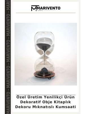 Özel Üretim Yenilikçi Ürün Dekoratif Obje Kitaplık Dekoru Mıknatıslı Kumsaati
