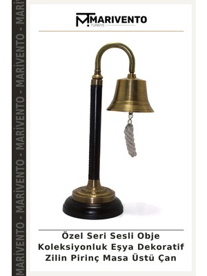 Özel Seri Sesli Obje Koleksiyonluk Eşya Dekoratif Zilin Pirinç Masa Üstü Çan