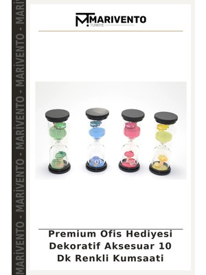 Premium Ofis Hediyesi Dekoratif Aksesuar 10 Dk Renkli Kumsaati
