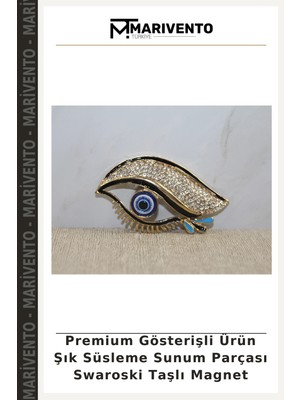 Premium Gösterişli Ürün Şık Süsleme Sunum Parçası Swaroski Taşlı Magnet