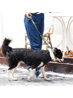 Universal Gentle Dog Winter Jacket Köpek Ceketi Siyah/mavi (L)