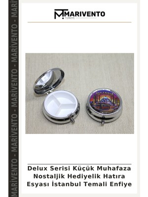 Delux Serisi Küçük Muhafaza Nostaljik Hediyelik Hatıra Esyası Istanbul Temali Enfiye