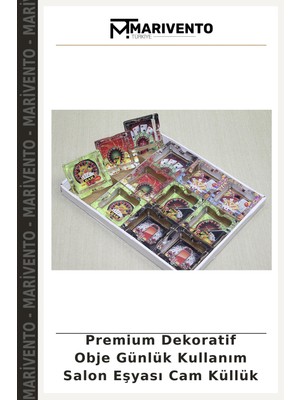 Premium Dekoratif Obje Günlük Kullanım Salon Eşyası Cam Küllük