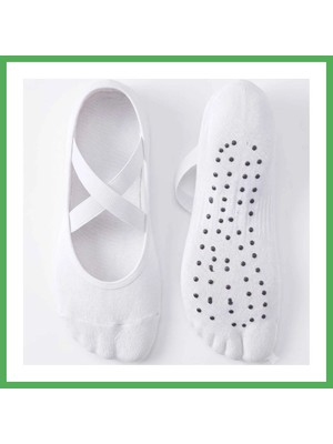 Astraltech Kaymaz Tabanlı Kadın Balerin Tasarımlı Yoga Pilates Çorabı Çapraz Bantlı Spor Çorap Hac Umre Çorabı · Renk: Siyah · Beden: 36-40 Bezoss