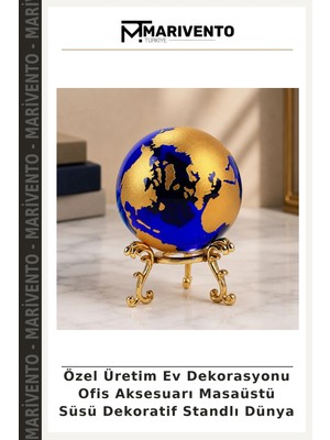 Özel Üretim Ev Dekorasyonu Ofis Aksesuarı Masaüstü Süsü Dekoratif Standlı Dünya