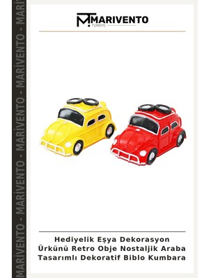 Hediyelik Eşya Dekorasyon Ürkünü Retro Obje Nostaljik Araba Tasarımlı Dekoratif Biblo Kumbara