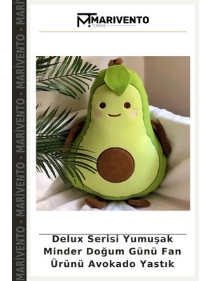 Delux Serisi Yumuşak Minder Doğum Günü Fan Ürünü Avokado Yastık