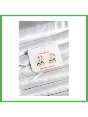 Astraltech 14K Gold Renk Kaplama cm Kadın Küpe Bezoss