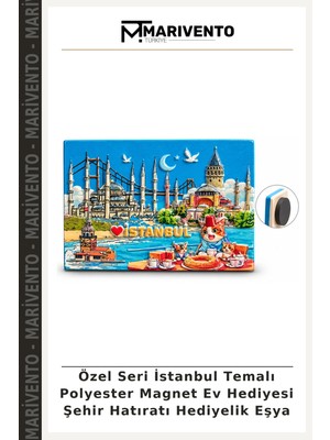 Özel Seri Istanbul Temalı Polyester Magnet Ev Hediyesi Şehir Hatıratı Hediyelik Eşya
