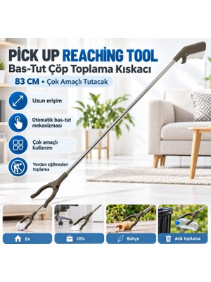Ersert Ers Pick Up Reaching Tool Kalın Boru Otomatik Bas Tut Çöp Toplama Kıskacı 83CM Çok Amaçlı Tutacak