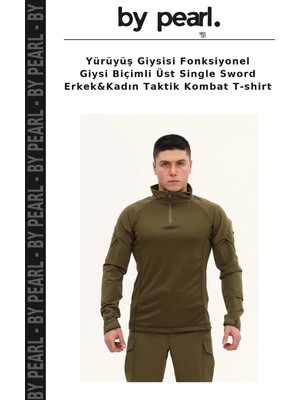 Yürüyüş Giysisi Fonksiyonel Giysi Biçimli Üst Single Sword Erkek&kadın Taktik Kombat T-Shirt