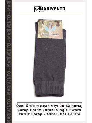 Özel Üretim Kışın Giyilen Kamuflaj Çorap Görev Çorabı Single Sword Yazlık Çorap - Askeri Bot Çorabı