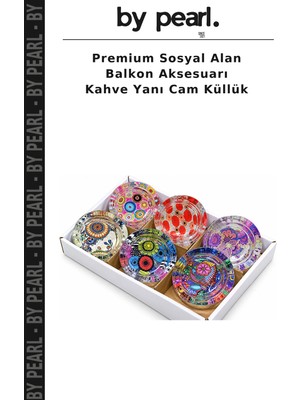 Premium Sosyal Alan Balkon Aksesuarı Kahve Yanı Cam Küllük