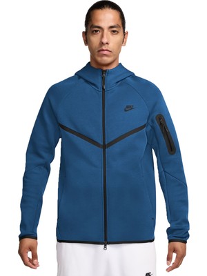 Nike Giyim Ceket M Nk Tech Flc Fz Wr Hoodıe HV0949-476 Mavi