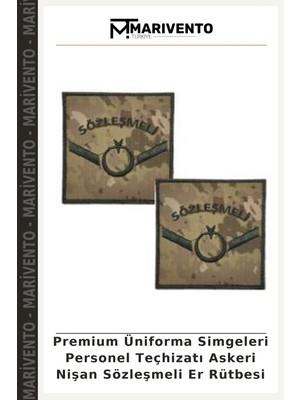 Premium Üniforma Simgeleri Personel Teçhizatı Askeri Nişan Sözleşmeli Er Rütbesi