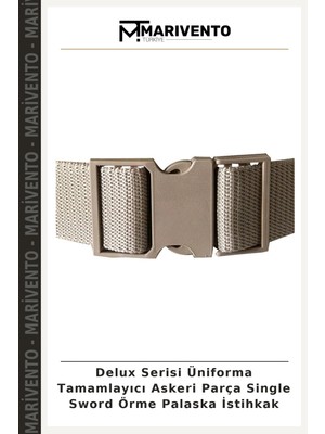 Delux Serisi Üniforma Tamamlayıcı Askeri Parça Single Sword Örme Palaska Istihkak