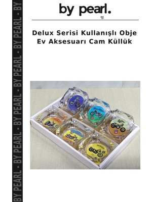 Delux Serisi Kullanışlı Obje Ev Aksesuarı Cam Küllük