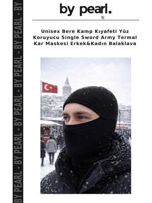 Unisex Bere Kamp Kıyafeti Yüz Koruyucu Single Sword Army Termal Kar Maskesi Erkek&kadın Balaklava