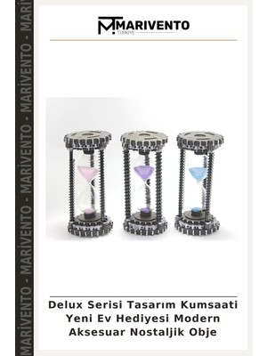 Delux Serisi Tasarım Kumsaati Yeni Ev Hediyesi Modern Aksesuar Nostaljik Obje