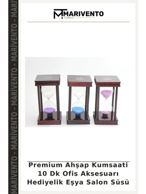 Premium Ahşap Kumsaati 10 Dk Ofis Aksesuarı Hediyelik Eşya Salon Süsü