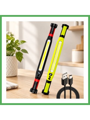 Astraltech Şarjlı Mıknatıslı LED Çalışma Lambası (Type-C, 360° Döner, 52.5 Cm) Bezoss