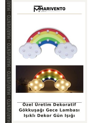 Özel Üretim Dekoratif Gökkuşağı Gece Lambası Işıklı Dekor Gün Işığı