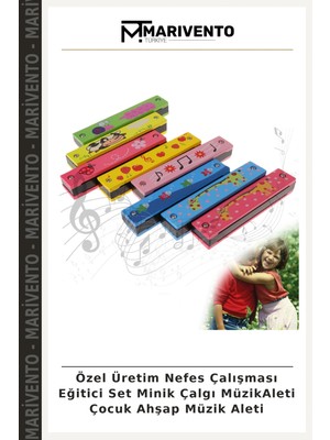 Özel Üretim Nefes Çalışması Eğitici Set Minik Çalgı Müzikaleti Çocuk Ahşap Müzik Aleti
