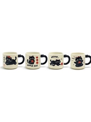 Yakup Tokatlı Moda Ytm Özel Tasarım 3D Kedi Figürlü Kupa Bardak TCX5032