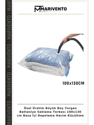 Özel Üretim Büyük Boy Yorgan Battaniye Saklama Torbası 100X130 cm Baza Içi Depolama Hacim Küçültme