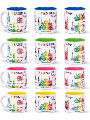 Yakup Tokatlı Moda Ytm Istanbul Temalı Cam Kupa Bardak TCX5904