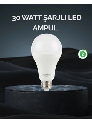 Yakup Tokatlı Moda Ytm Şarjlı LED Ampul 30 Watt Soğuk Beyaz