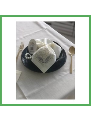 Astraltech Sofra Takımı Kartanesi Gardenya Keten Yemek Takımı 160X220 Masa Seti 26 Parça Runner Set Kreme Gold Bezoss