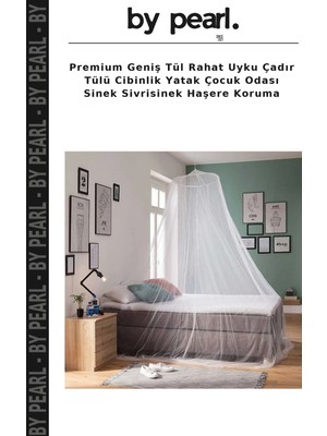 Premium Geniş Tül Rahat Uyku Çadır Tülü Cibinlik Yatak Çocuk Odası Sinek Sivrisinek Haşere Koruma