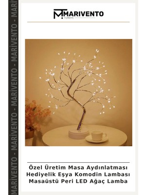 Özel Üretim Masa Aydınlatması Hediyelik Eşya Komodin Lambası Masaüstü Peri LED Ağaç Lamba